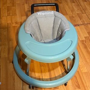 Gray and Blue Baby Walker